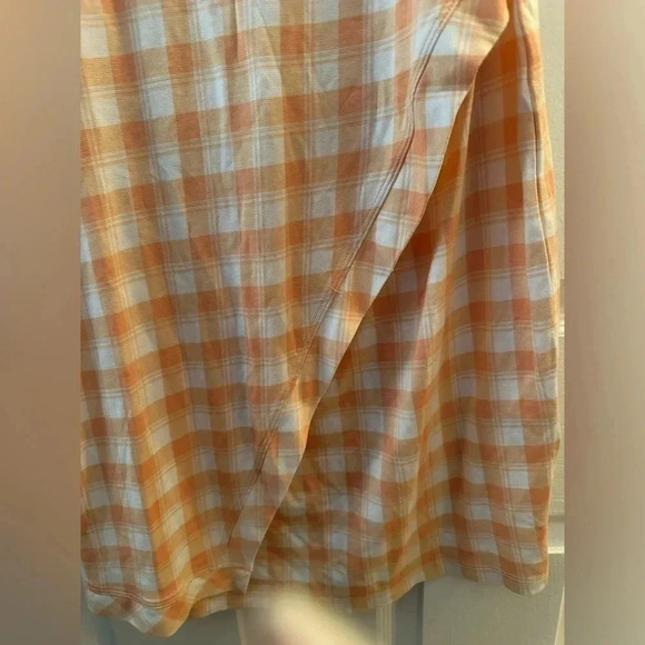 41 HAWTHORNE  ORANGE WHITE CHECKER BRIGITTE KNIT DRESS NWT - Picture 4 of 8